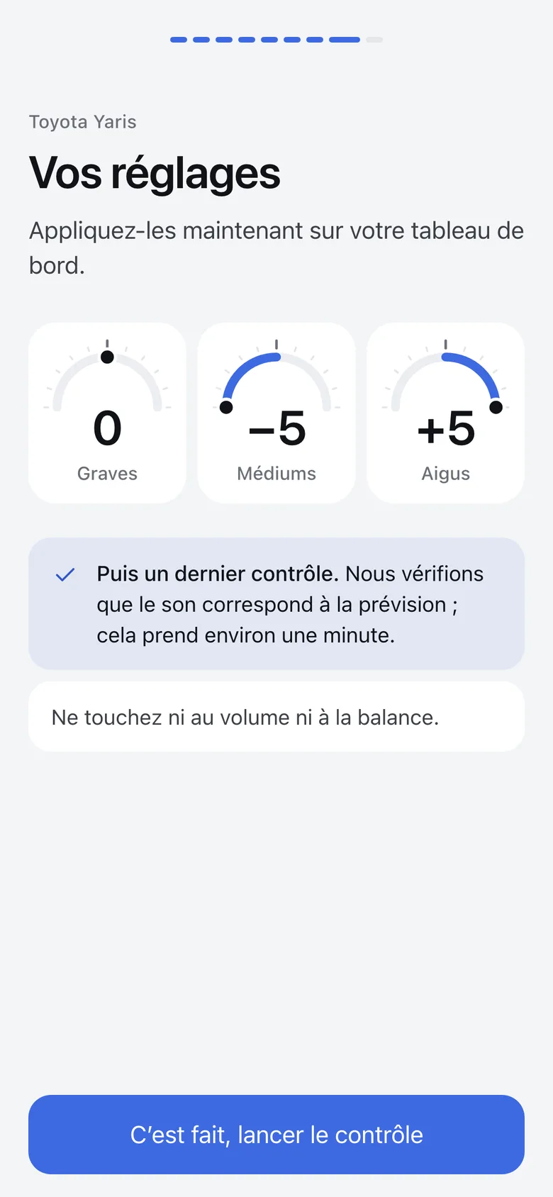 Résultat de Tuno pour une Toyota Yaris : score 65